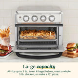 Cuisinart Air Fryer Toaster Oven with Grill, 1800W 8-1 Air Fryer Oven with Bake, Convection Bake, Grill, Broil and Warm Options, Large Capacity, 60-Minute Timer, TOA-70NAS, Stainless Steel brandscluster