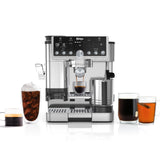 Ninja Luxe Café Pro Series, Espresso Machine, Drip Coffee, Cold Brew, Hot Water, Integrated Tamper, Built-in Grinder, Hands-Free Frother for Cappuccinos, Lattes, Americanos, Dairy or Non-Dairy, ES701 brandscluster