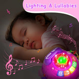 Ussybaby Musical Turtle Baby Toys 6 to 12 Month,Infant Light-up Musical Tummy Time Toy with Phone,Baby Crawling Toys for 7 8 9 12 Months Old,Easter Birthday Girl Gift for 3 4 5 Month+(Pink) brandscluster