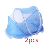 Cotton Baby Bed Combo with Mattress and Mosquito Safety Net | Includes Carry Bed & 4-Piece Cotton Pillow & Bolsters Bedding Set |Travel Friendly and Gift ... brandscluster