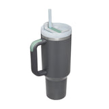40 Oz Tumbler With Handle Straw Insulated, Stainless Steel Spill brandscluster
