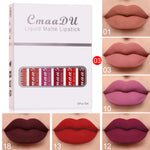 6 Boxes Matte Non-Stick Waterproof Lipstick Set – Long Lasting Lip Gloss for Women brandscluster