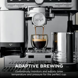 Ninja Luxe Café Pro Series, Espresso Machine, Drip Coffee, Cold Brew, Hot Water, Integrated Tamper, Built-in Grinder, Hands-Free Frother for Cappuccinos, Lattes, Americanos, Dairy or Non-Dairy, ES701 brandscluster