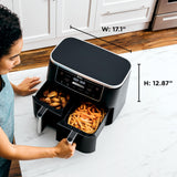 Ninja DZ401 Foodi 10 Quart 6-in-1 DualZone XL 2-Basket Air Fryer with 2 Independent Frying Baskets, Match Cook & Smart Finish to Roast, Broil, Dehydrate for Quick, Easy Family-Sized Meals, Grey brandscluster