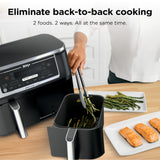 Ninja DZ401 Foodi 10 Quart 6-in-1 DualZone XL 2-Basket Air Fryer with 2 Independent Frying Baskets, Match Cook & Smart Finish to Roast, Broil, Dehydrate for Quick, Easy Family-Sized Meals, Grey brandscluster