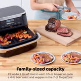 Ninja DZ401 Foodi 10 Quart 6-in-1 DualZone XL 2-Basket Air Fryer with 2 Independent Frying Baskets, Match Cook & Smart Finish to Roast, Broil, Dehydrate for Quick, Easy Family-Sized Meals, Grey brandscluster