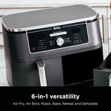 Ninja DZ401 Foodi 10 Quart 6-in-1 DualZone XL 2-Basket Air Fryer with 2 Independent Frying Baskets, Match Cook & Smart Finish to Roast, Broil, Dehydrate for Quick, Easy Family-Sized Meals, Grey brandscluster