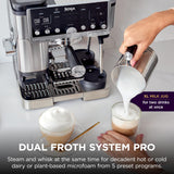 Ninja Luxe Café Pro Series, Espresso Machine, Drip Coffee, Cold Brew, Hot Water, Integrated Tamper, Built-in Grinder, Hands-Free Frother for Cappuccinos, Lattes, Americanos, Dairy or Non-Dairy, ES701 brandscluster