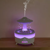 Raining Humidifier UFO Raindrop Aromatherapy Ultrasonic Water Drop Air Rain Humidifier 350ml 7 Colors LED Lamp Raindrop Aroma Diffuser brandscluster