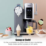 Ninja CREAMi Scoop & Swirl Ice Cream and Soft Serve Maker, Sorbet, Milkshake, Frozen Yogurt, Low Calories Program & More, 13-in-1, Soft Serve Handle & (2) CREAMi 2-in-1 16oz Pints, NC701 brandscluster