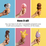 Ninja CREAMi Scoop & Swirl Ice Cream and Soft Serve Maker, Sorbet, Milkshake, Frozen Yogurt, Low Calories Program & More, 13-in-1, Soft Serve Handle & (2) CREAMi 2-in-1 16oz Pints, NC701 brandscluster