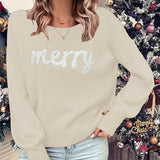 Women Crew Neck Sweater Loose PulloverNew Year Trendy Christmas Sweater brandscluster
