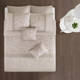 Embroidered 8-Piece Comforter Set – Neutral King Size Bedding with Pillow Shams & Sheets brandscluster