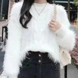 Tassel Twist Ladies Sweater Loose Long Sleeve Knitted Top brandscluster