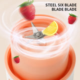 Kitchen Electric Juicer | USB Rechargeable Wireless Blender & Fruit Mixer with Ice Crush Cup & Food Processor brandscluster
