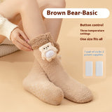 Thickened Fleece Warm Feet Electric Heating Socks brandscluster