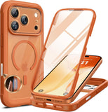 iPhone 17 Pro Max 360° Protection Case [ORANGE] : Front Screen + Back Cover + Camera Protection Inbuilt brandscluster