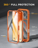 iPhone 17 Pro Max 360° Protection Case [ORANGE] : Front Screen + Back Cover + Camera Protection Inbuilt brandscluster