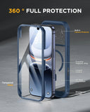 iPhone 17 Pro Max 360° Protection Case [BLUE] : Front Screen + Back Cover + Camera Protection Inbuilt brandscluster