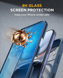 iPhone 17 Pro Max 360° Protection Case [BLUE] : Front Screen + Back Cover + Camera Protection Inbuilt brandscluster