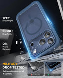 iPhone 17 Pro Max 360° Protection Case [BLUE] : Front Screen + Back Cover + Camera Protection Inbuilt brandscluster