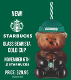 New Starbucks Latin American Glass Bear Bottle With Bear Tumbler Green Carry Bag brandscluster