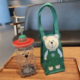 New Starbucks Latin American Glass Bear Bottle With Bear Tumbler Green Carry Bag brandscluster