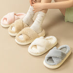 Fashion Cross Fluffy Slippers Women 4.2 ⭐⭐⭐⭐” 200 ratings - brandscluster