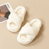 Fashion Cross Fluffy Slippers Women 4.2 ⭐⭐⭐⭐” 200 ratings - brandscluster