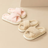 Fashion Cross Fluffy Slippers Women 4.2 ⭐⭐⭐⭐” 200 ratings - brandscluster