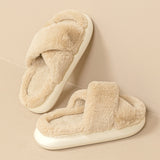Fashion Cross Fluffy Slippers Women 4.2 ⭐⭐⭐⭐” 200 ratings - brandscluster