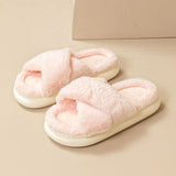 Fashion Cross Fluffy Slippers Women 4.2 ⭐⭐⭐⭐” 200 ratings - brandscluster