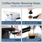 Geek Chef Espresso Machine, 20 Bar Espresso Machine With Milk Frother For Latte, Cappuccino, Macchiato, For Home Espresso Maker, 1.8L Water Tank, Stainless Steel, 4.2 ⭐⭐⭐⭐⭐” 345 ratings - brandscluster