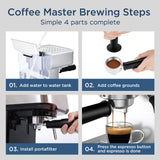 Geek Chef Espresso Machine, 20 Bar Espresso Machine With Milk Frother For Latte, Cappuccino, Macchiato, For Home Espresso Maker, 1.8L Water Tank, Stainless Steel, 4.2 ⭐⭐⭐⭐⭐” 345 ratings - brandscluster