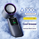 New Ice Pack High-Speed Handheld Eletirc Fan Speed Adjustable Folding Mini Fan Portable Outdoor Hanging Neck Small Fan brandscluster