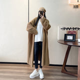 Solid Color Lazy Style Loose Mid-length Sweater Coat Women's Fashion brandscluster