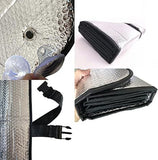 Car Windshield Sunshade-Thicken 5-Layer Bubble Block Heat And Sun UV Rays, Front Windshield Sun Shade- Keeps Your Vehicle Cool New Silver brandscluster