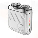 Portable Rotary Dual Ring Electric Shaver Men Travel Mini Shaver Double Floating Magnetic Blade Head Rechargeable Pocket Razors brandscluster