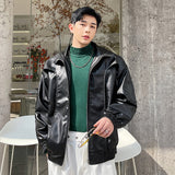 Men’s Short Lapel Leather Jacket brandscluster