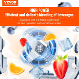 VEVOR Professional Blender With Shield, Commercial Countertop Blenders, 68 Oz  Blender Combo, Stainless Steel 9 Speed & 5 Functions Blender, For Shakes, Smoothies, Peree, And Crush Ice, Black brandscluster