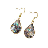 French Retro Teardrop-shaped Abalone And Shellfish Earrings brandscluster