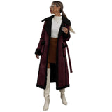 Long Lamb Wool Coat With Integrated Fur brandscluster