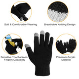 Touch Screen Gloves Full Finger Winter Warm Knitted Gloves For Warmth Running Cycling Camping Hiking brandscluster