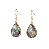 French Retro Teardrop-shaped Abalone And Shellfish Earrings brandscluster