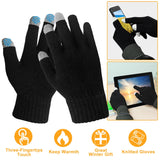 Touch Screen Gloves Full Finger Winter Warm Knitted Gloves For Warmth Running Cycling Camping Hiking brandscluster
