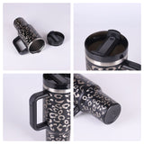 40 Oz Tumbler With Handle Straw Insulated, Stainless Steel Spill brandscluster