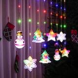 Painted Christmas Curtain Lights Holiday Layout Rubber-covered Wire Ambience Light brandscluster