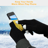 Touch Screen Gloves Full Finger Winter Warm Knitted Gloves For Warmth Running Cycling Camping Hiking brandscluster