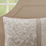 Embroidered 8-Piece Comforter Set – Neutral King Size Bedding with Pillow Shams & Sheets brandscluster