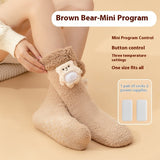 Thickened Fleece Warm Feet Electric Heating Socks brandscluster